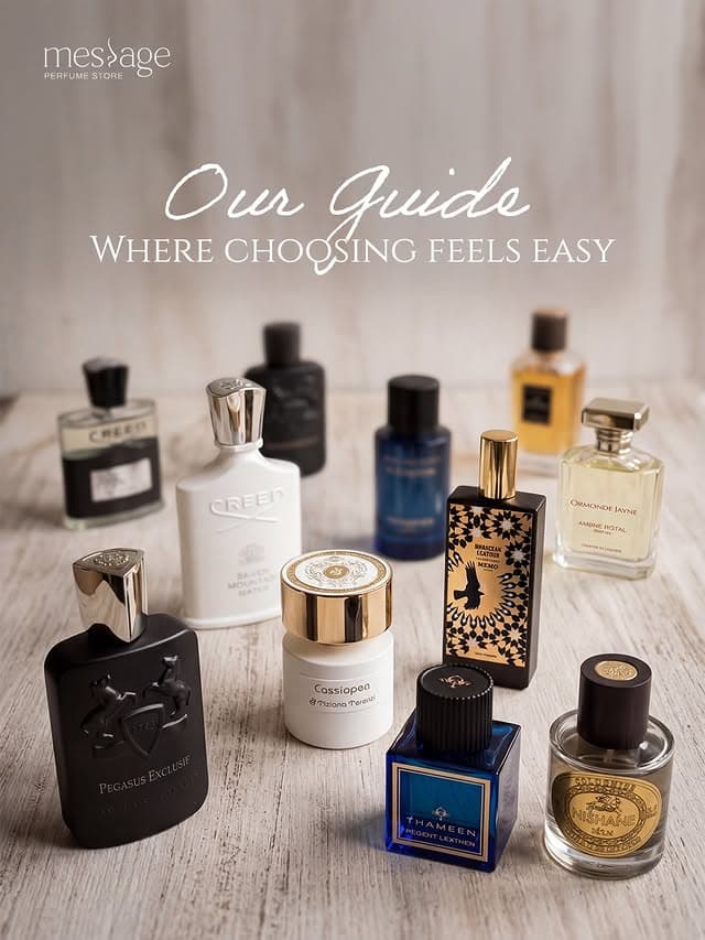Luxury perfume bottles display