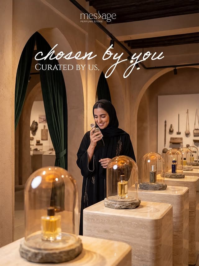 Customer exploring perfumes in a boutique